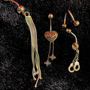 4 Navel or Ear Rings - Gauge 16